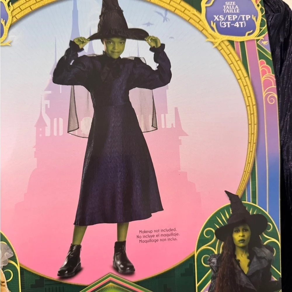 Wicked Elphaba Child Costume size 3T/4T